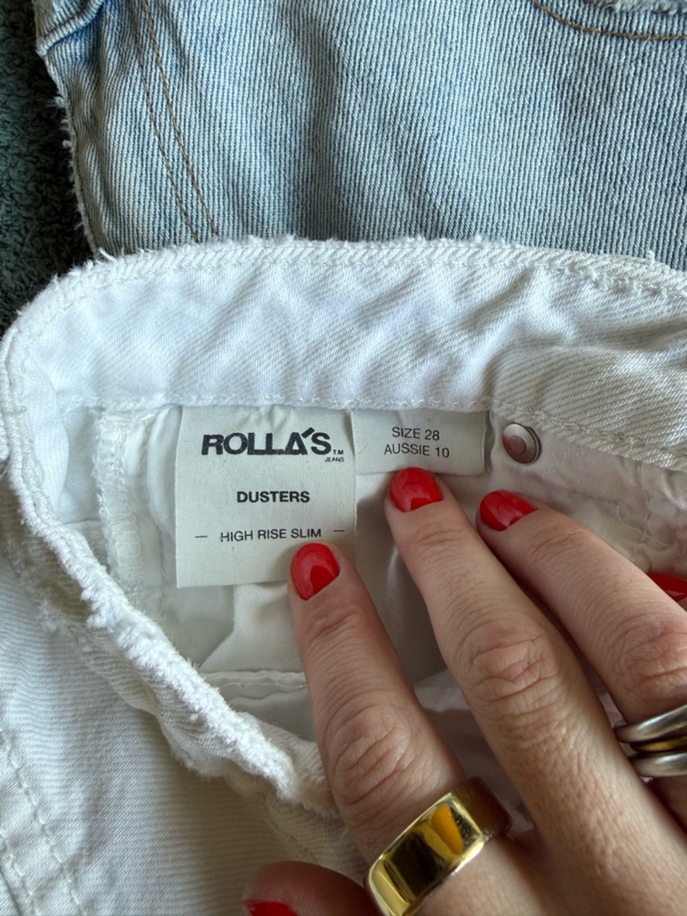 ROLLA’S High Rise Slim shorts in white size 28 - Picture 4 of 4